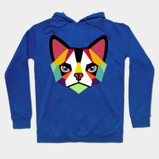 Geometric Cat Face Big Ears Hoodie